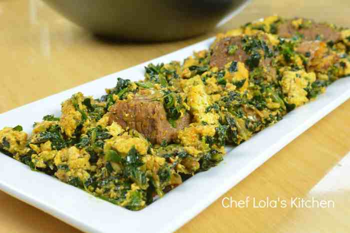 Nigerian nigeria egusi stew spinach